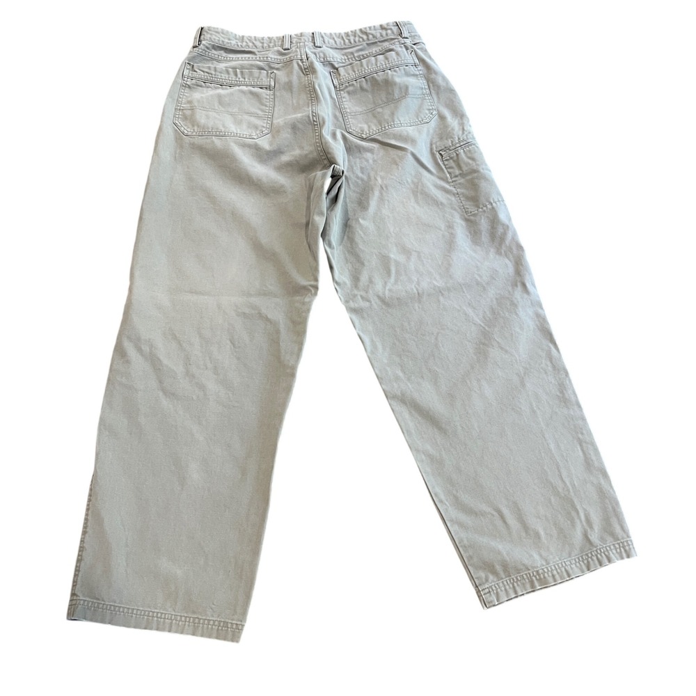 REI Co-op Mens 36x32 Organic Cotton Canvas Work Pants Khaki Straight Leg Hiking - Picture 9 of 11